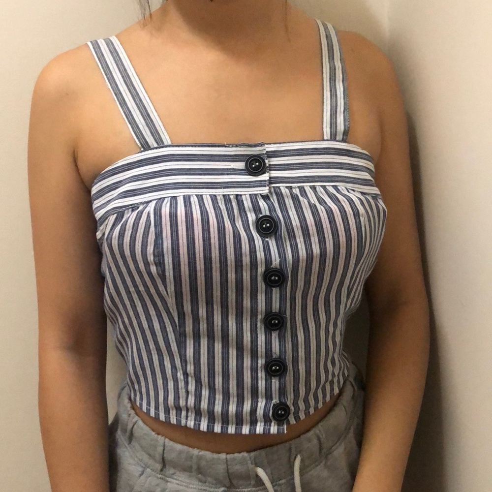 Striped Tank Crop Top
